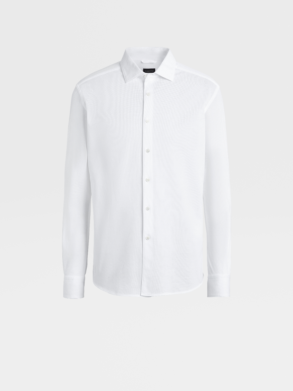 白色棉质汗布面料衬衫